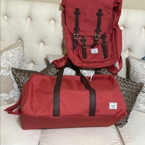 Herschel Supply Company Blush Rose Backpack and Duffel Bag Set
